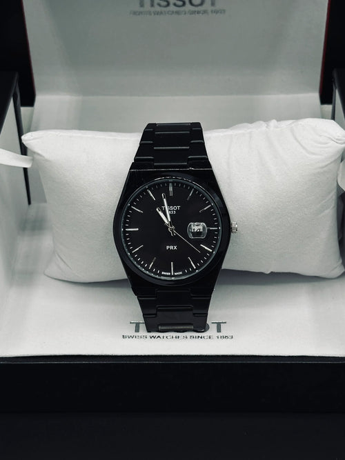 Tissot PRX - Ice Blue - Black Chain