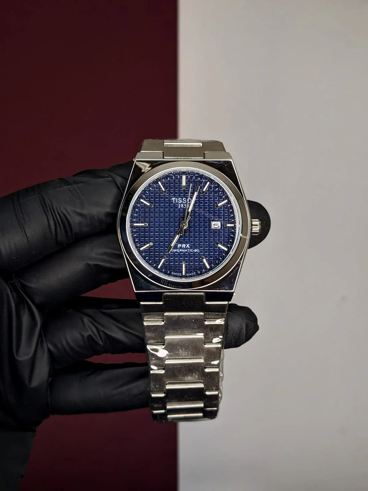 Tissot PRX - Blue Textured - Chain