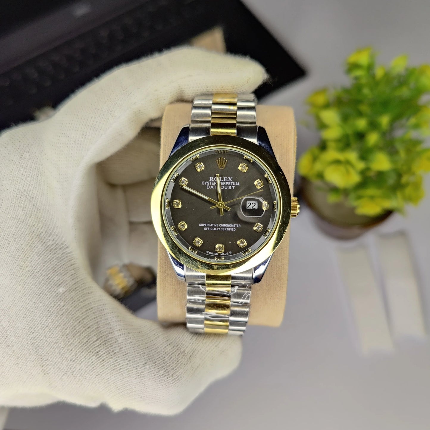 Rolex - Two Tone & Black - Date Just