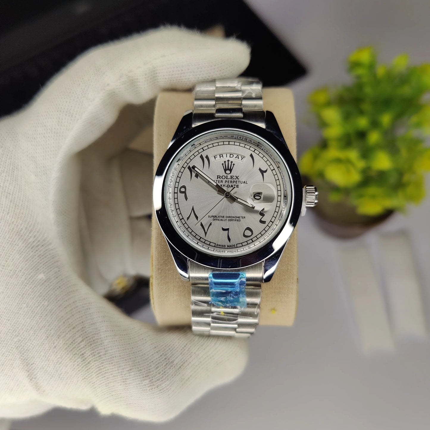 Rolex - Silver & White Arabic - Day Date