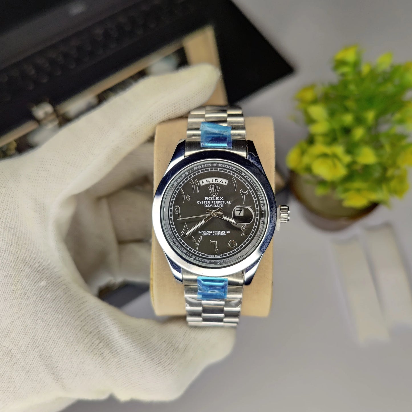 Rolex - Silver & Black Arabic - Day Date