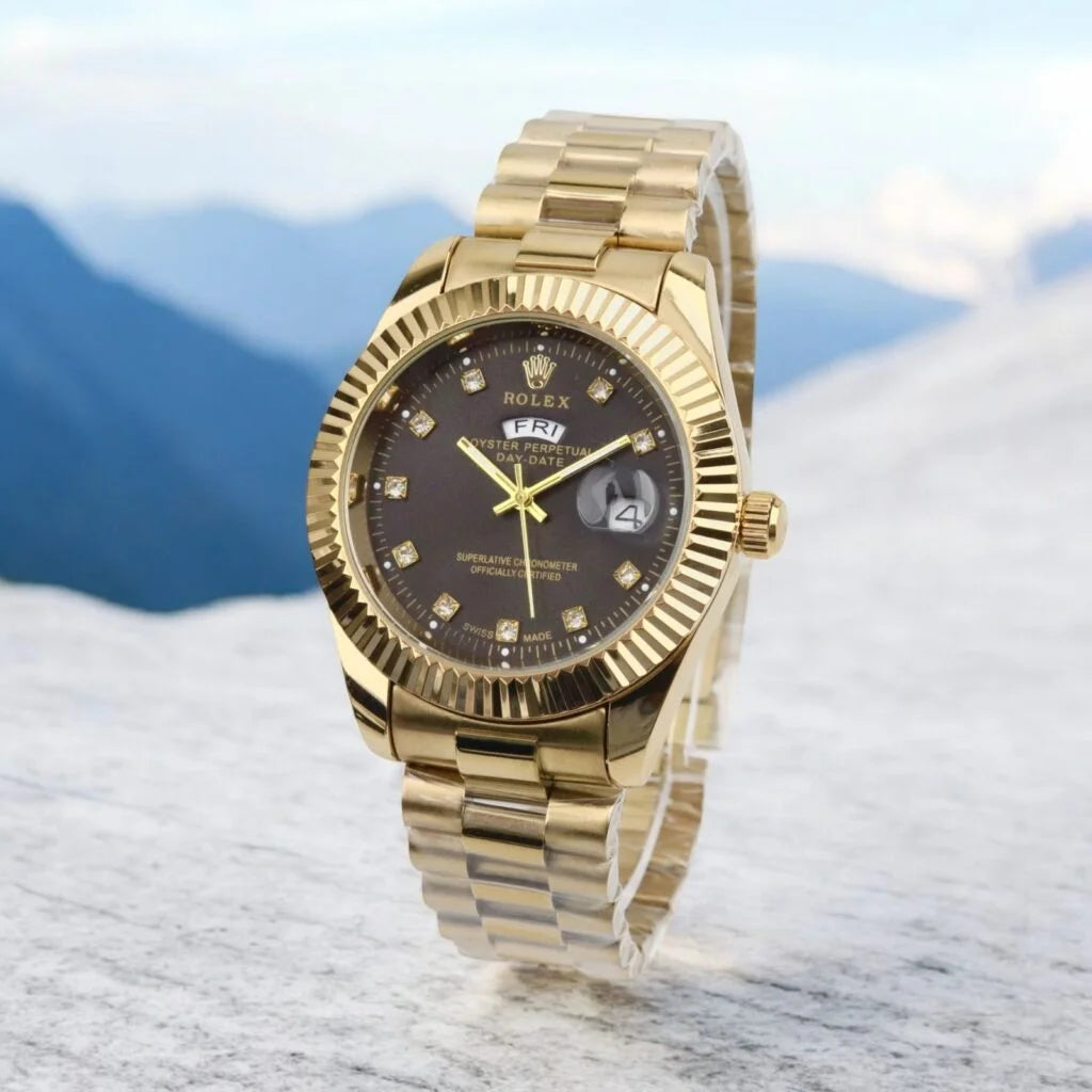Rolex - Full Gold & Blue - Chain
