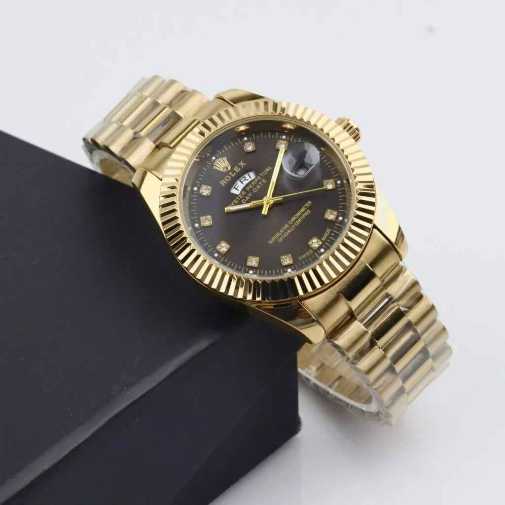Rolex - Full Gold & Blue - Chain