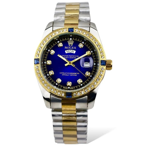 Rolex - Gold & Blue - Chain