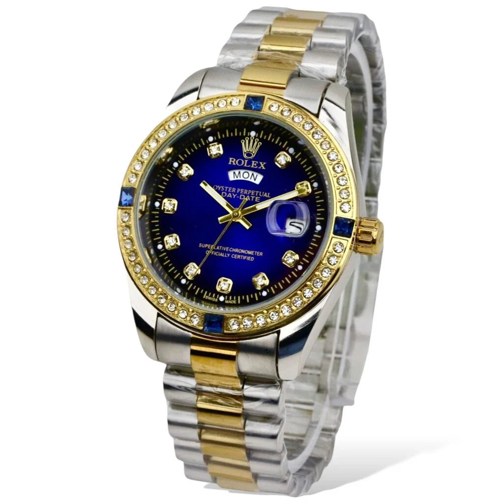 Rolex - Gold & Blue - Chain