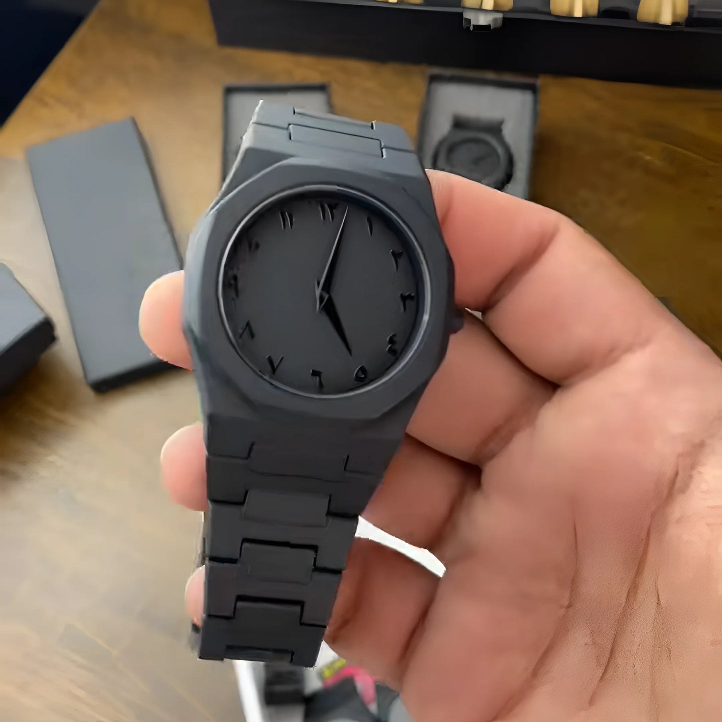 Black Arabic Aura Watch