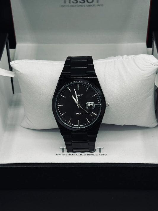 Tissot PRX - Ice Blue - Black Chain