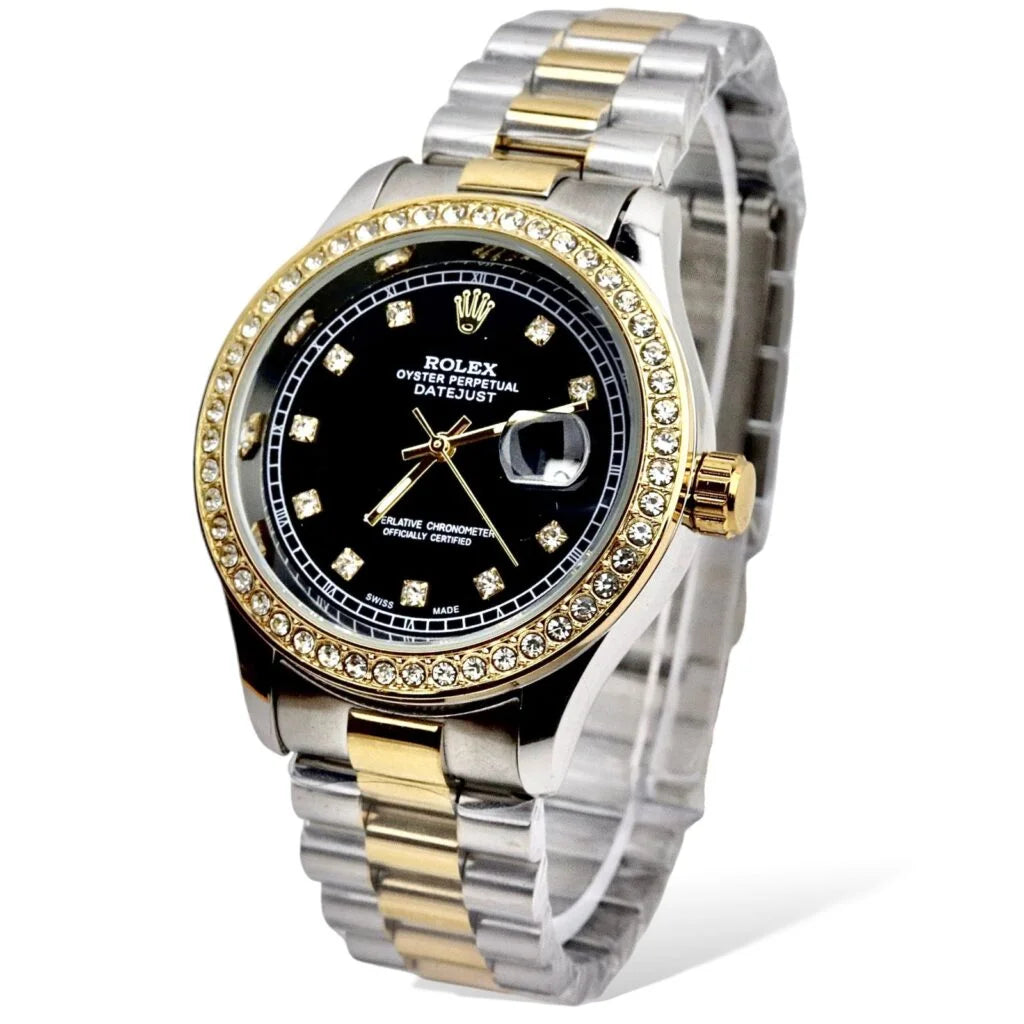 Rolex - Black & Gold - Chain