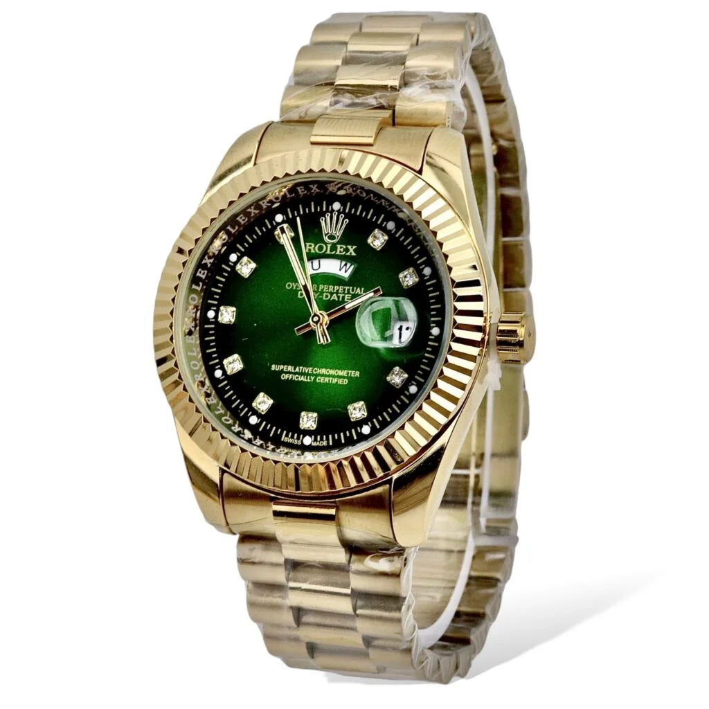 Rolex - Gold & Green - Chain