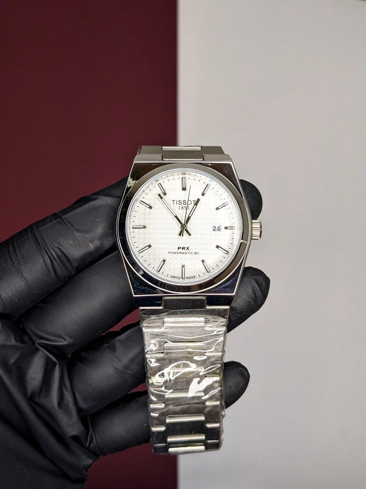 Tissot PRX - White Textured - Chain