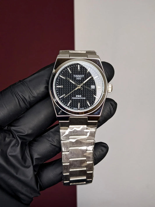 Tissot PRX - Black Textured - Chain