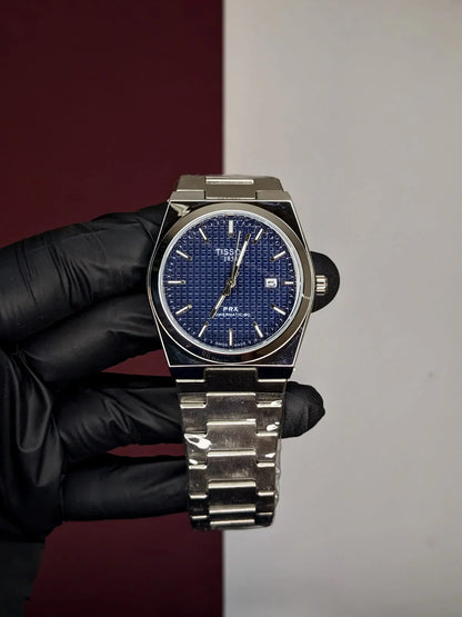 Tissot PRX - Blue Textured - Chain