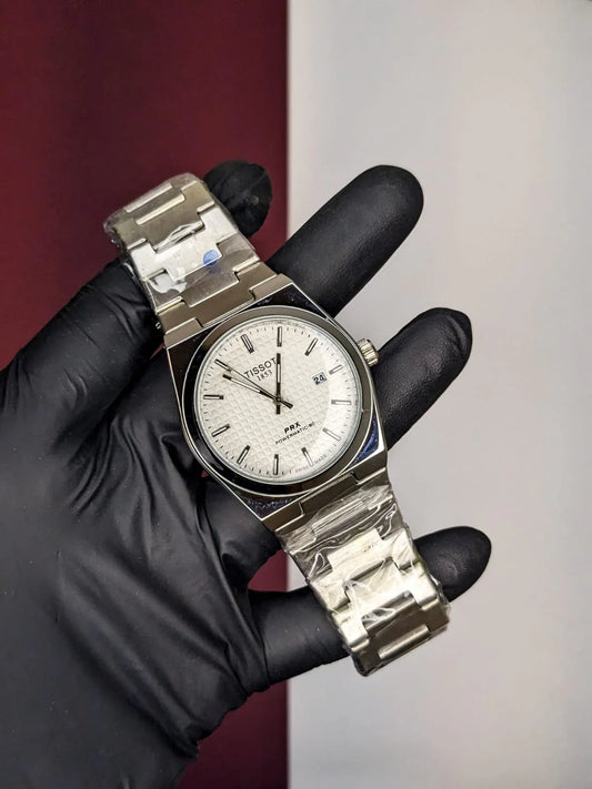 Tissot PRX - White Textured - Chain