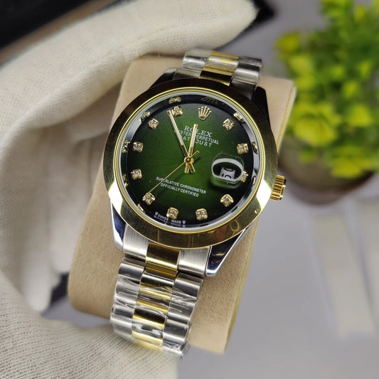 Rolex - Two Tone & Green - Date Just
