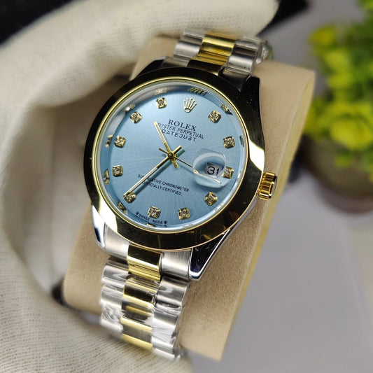 Rolex - Two Tone & Ice Blue - Date Just