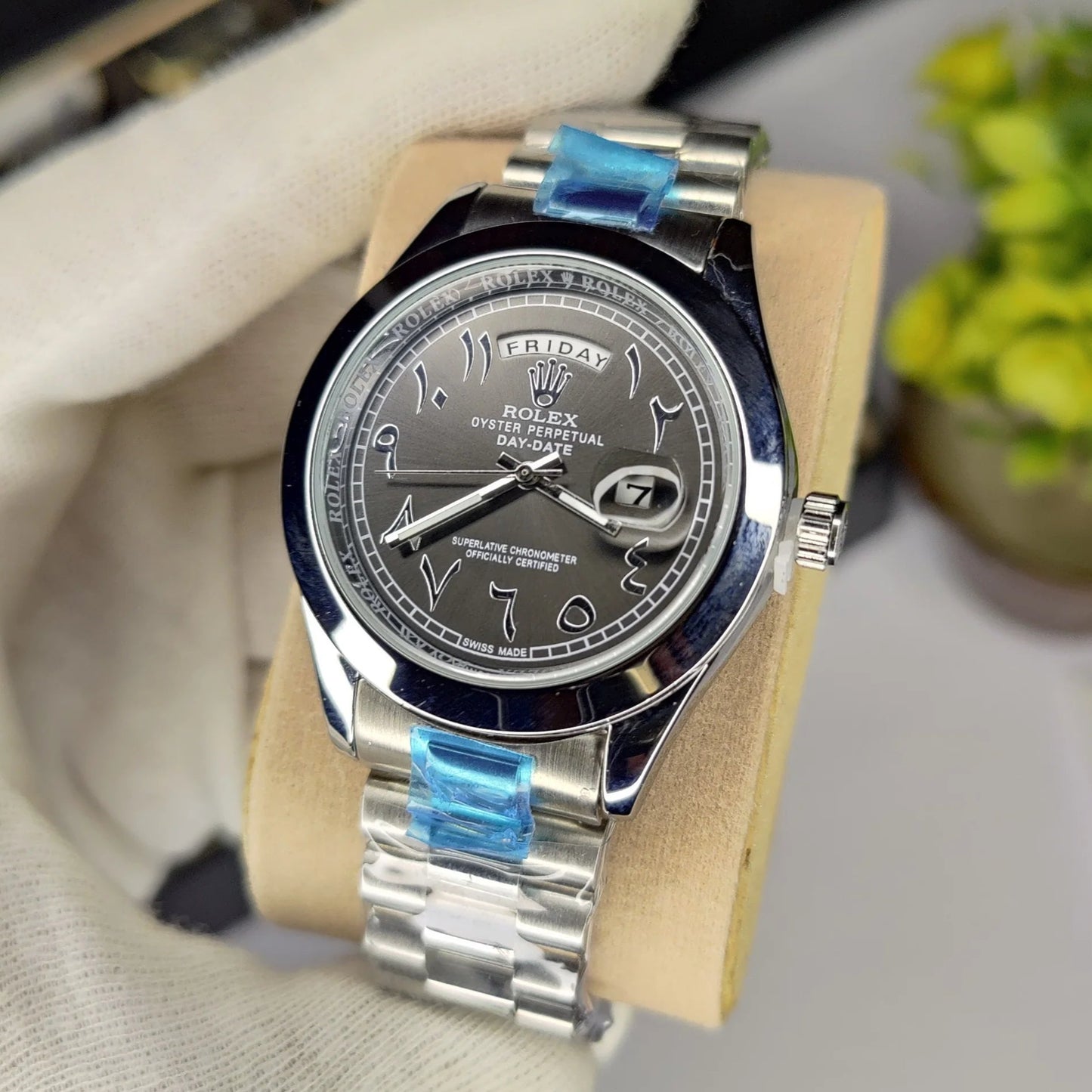 Rolex - Silver & Black Arabic - Day Date