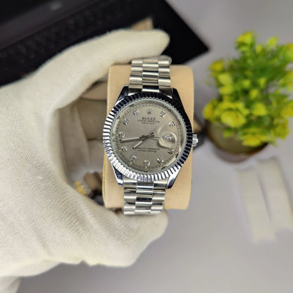 Rolex - Silver & Grey - Date Just