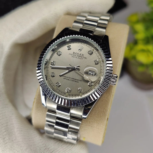 Rolex - Silver & Grey - Date Just