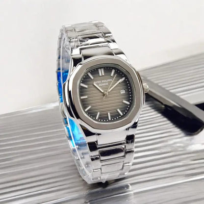 Patek-Phillipe – Grey & Silver – Chain