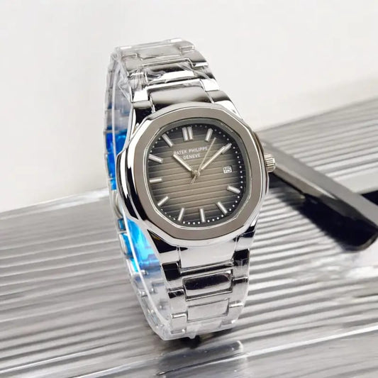 Patek-Phillipe – Grey & Silver – Chain