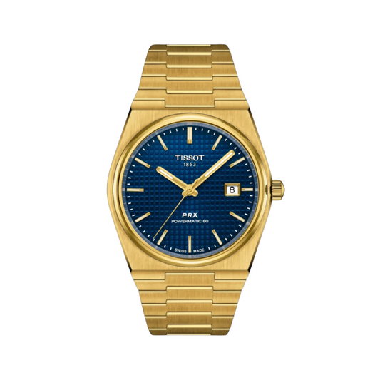 Tissot PRX - Gold & Blue - Chain