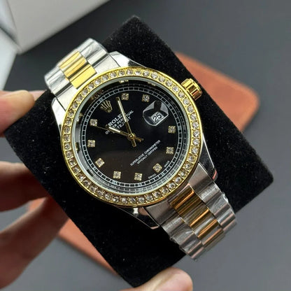 Rolex - Black & Gold - Chain