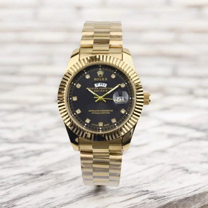 Rolex - Full Gold & Blue - Chain