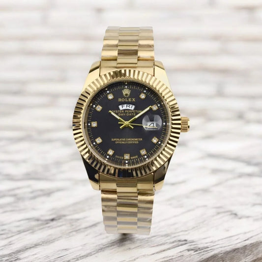 Rolex - Full Gold & Blue - Chain