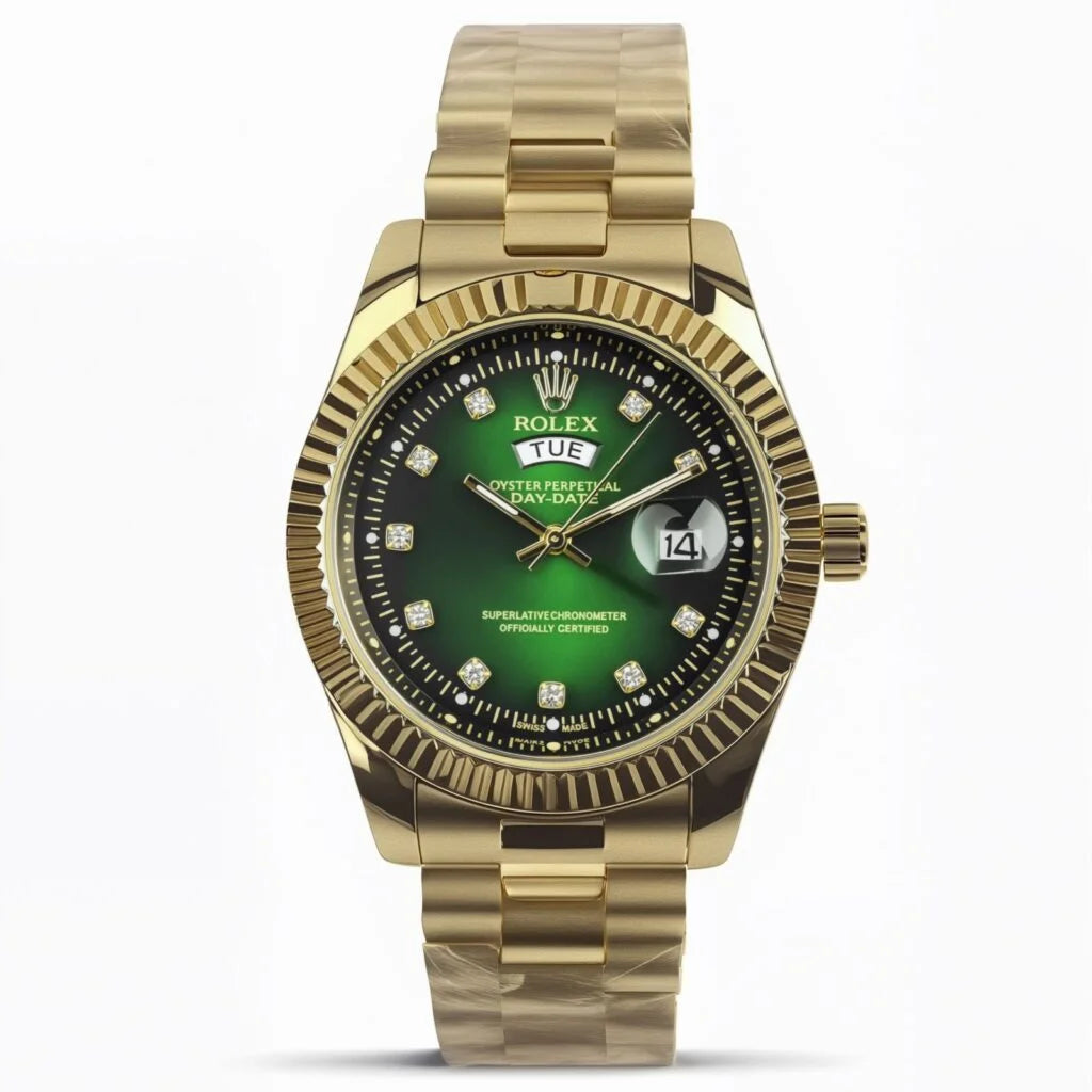 Rolex - Gold & Green - Chain