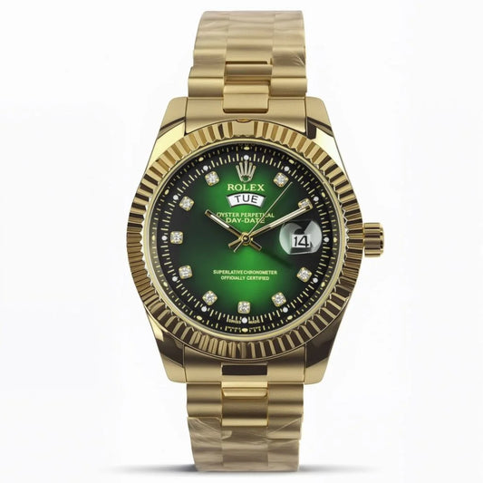 Rolex - Gold & Green - Chain
