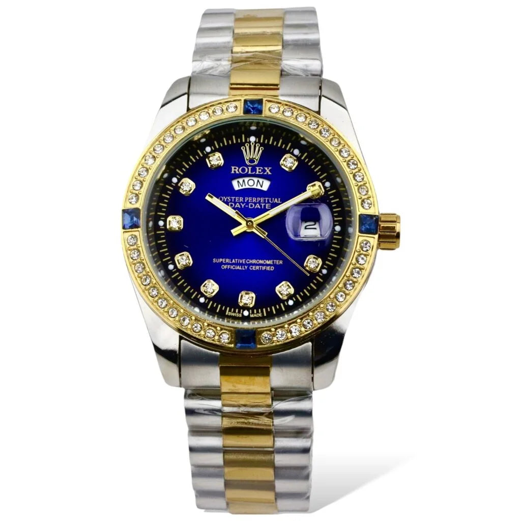 Rolex - Gold & Blue - Chain