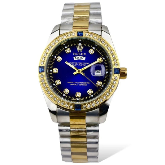 Rolex - Gold & Blue - Chain