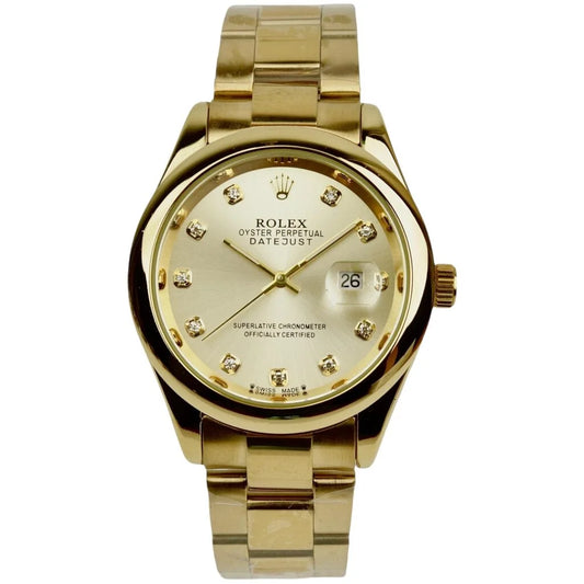 Rolex - Golden & White - Chain