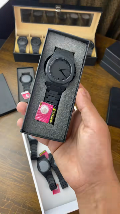 Black Arabic Aura Watch